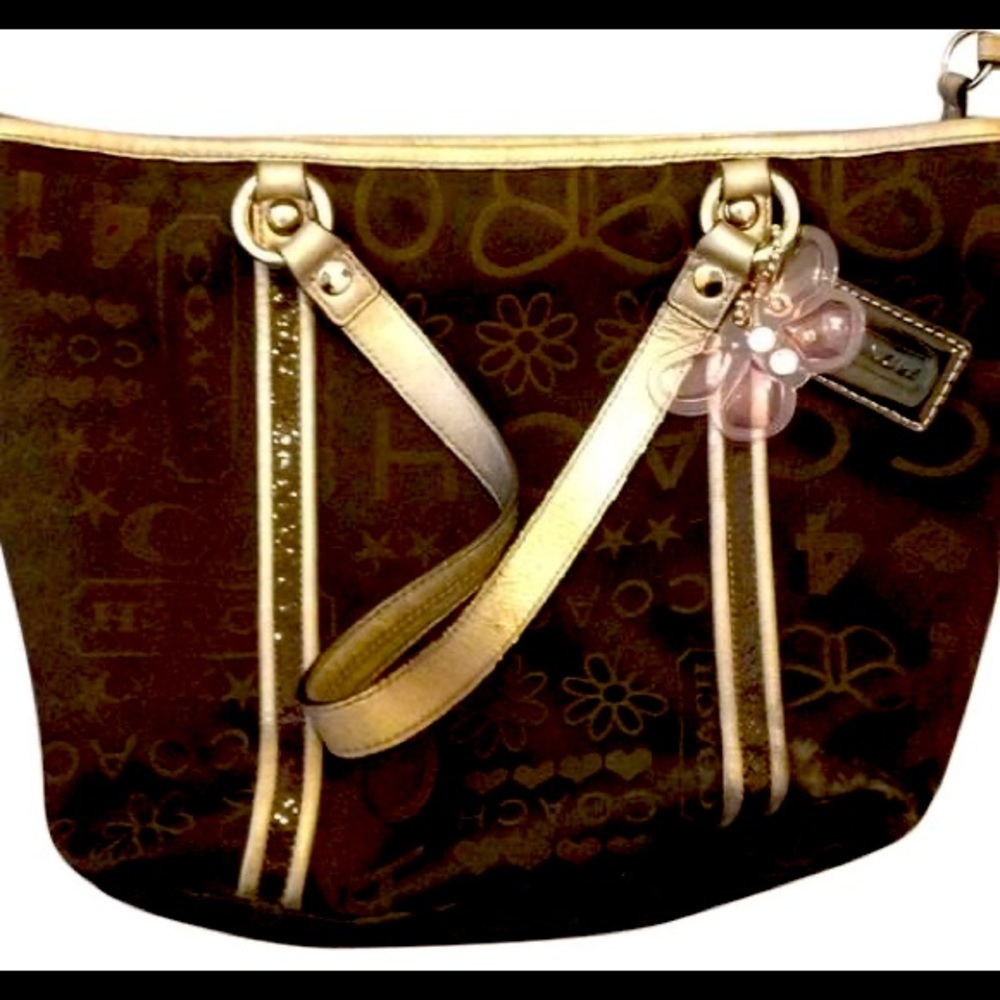 COACH JACQUARD HOBO TOTE PURSE